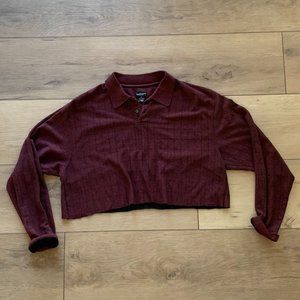 Van Heusen mens XL cropped collared shirt